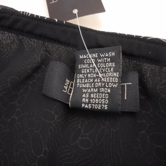 Lane Bryant Skirt Size 14 / 16 Black w/ Gray Print Layered Straight Midi NEW NWT - Picture 8 of 11